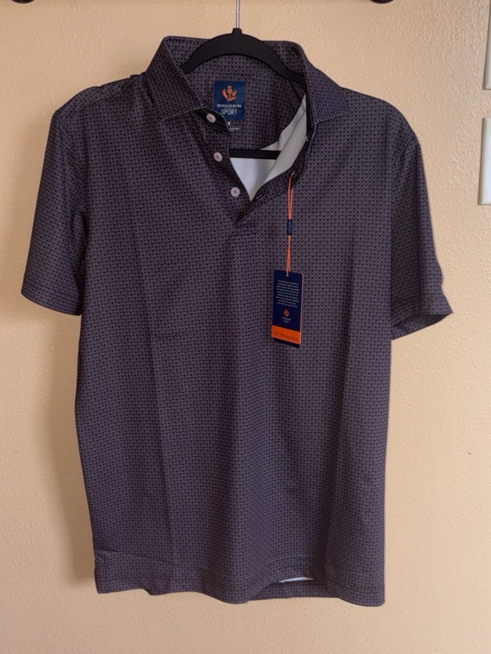 Sundance Sport Men's Navy Micro-Pattern Polo